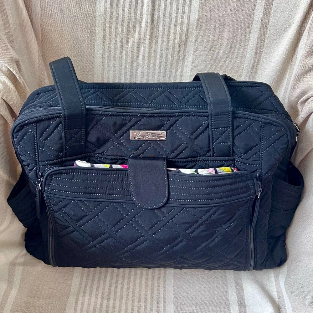 Vera Bradley Stroll Around Quilted Diaper Bag with changing pad